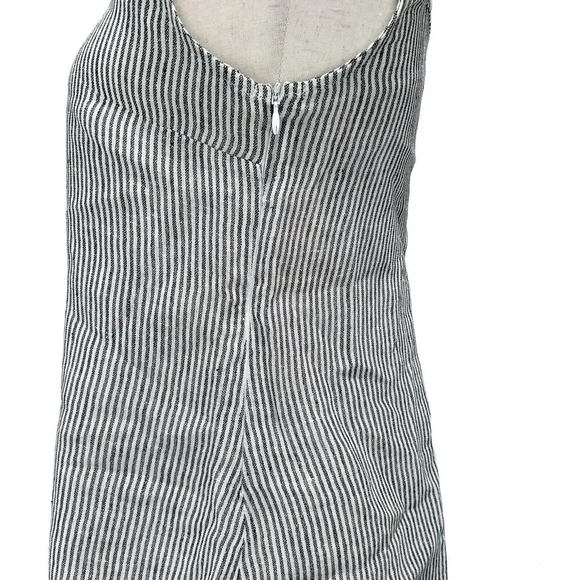 Ingrid Munt Shirt Size Small Women's Linen Brown Striped Coastal Boho preppy - Picture 7 of 11